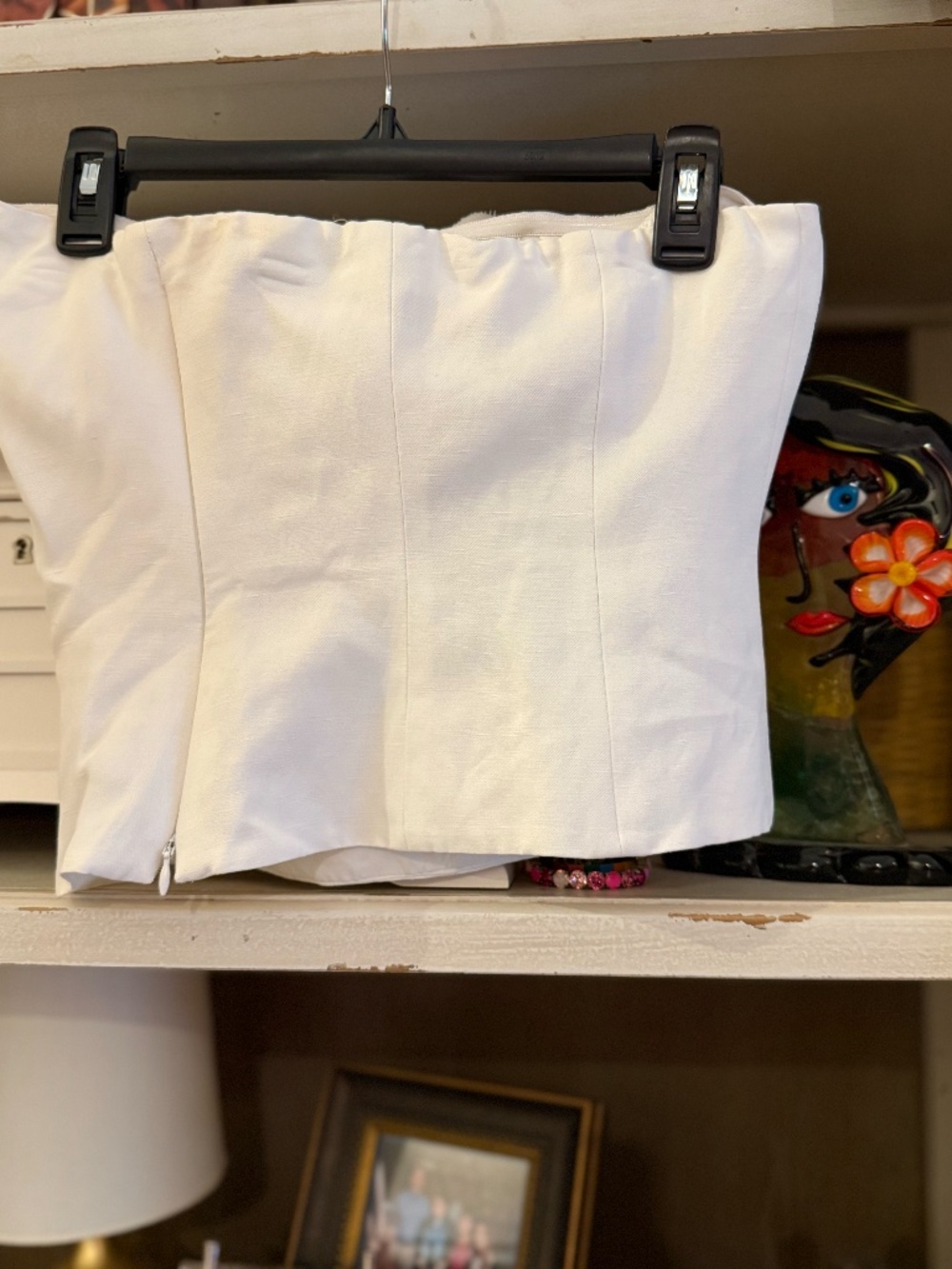 Muse by Marchesa size 4 Zinnia linen ivory celesital strapless top - Picture 6 of 6